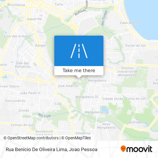 Mapa Rua Benicio De Oliveira Lima