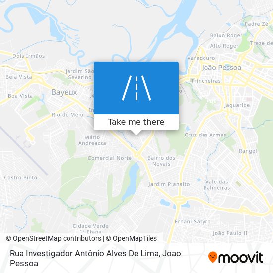 Mapa Rua Investigador Antônio Alves De Lima