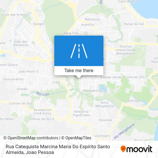 Rua Catequista Marcina Maria Do Espírito Santo Almeida map