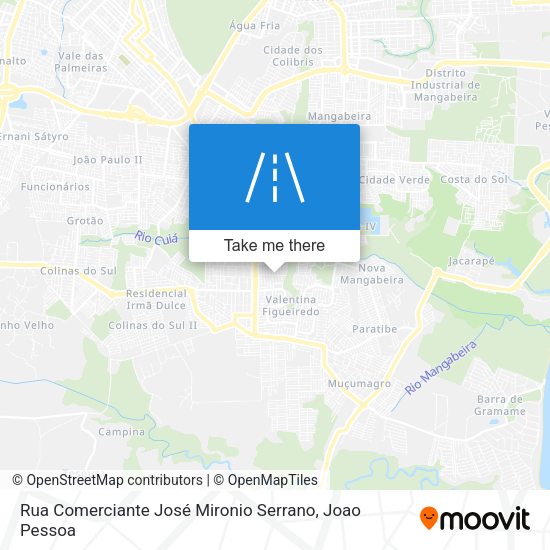 Rua Comerciante José Mironio Serrano map