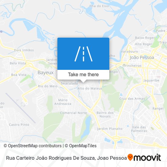 Rua Carteiro João Rodrigues De Souza map