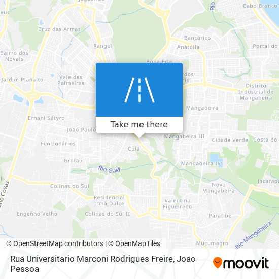 Mapa Rua Universitario Marconi Rodrigues Freire