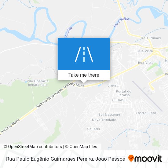Rua Paulo Eugênio Guimarães Pereira map