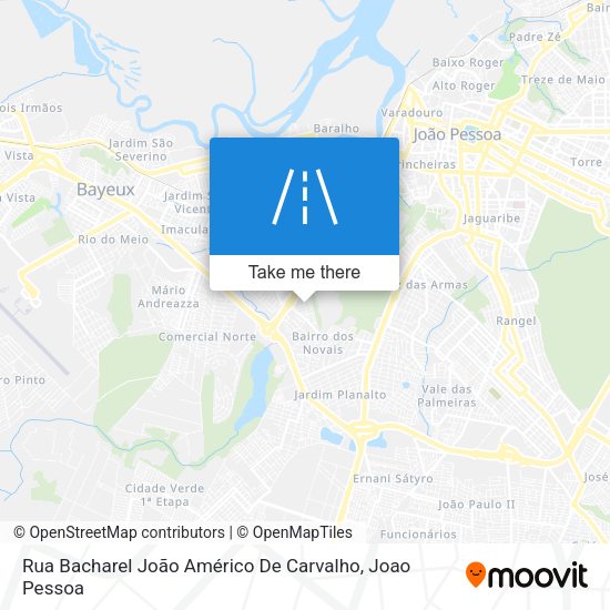 Rua Bacharel João Américo De Carvalho map