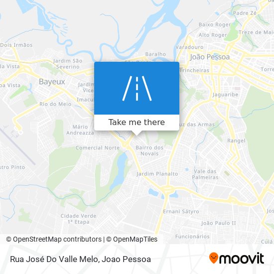 Mapa Rua José Do Valle Melo