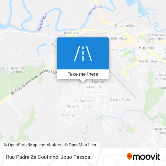 Rua Padre Ze Coutinho map