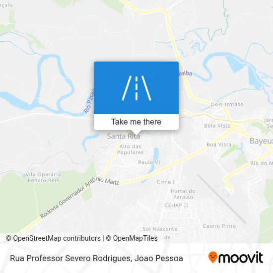 Rua Professor Severo Rodrigues map