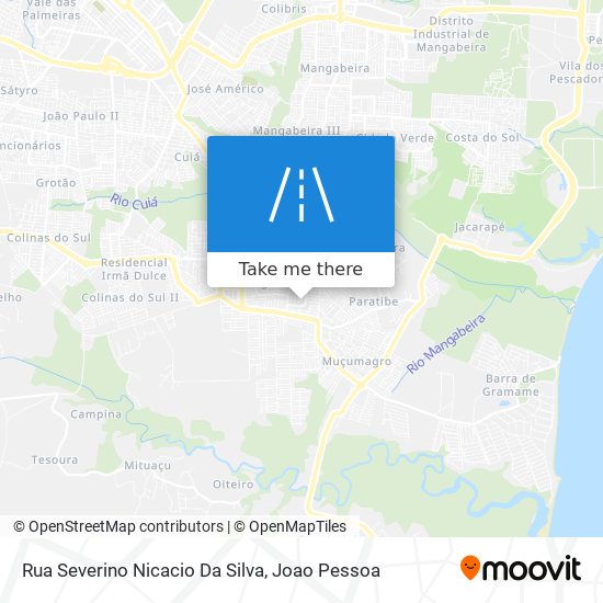 Mapa Rua Severino Nicacio Da Silva