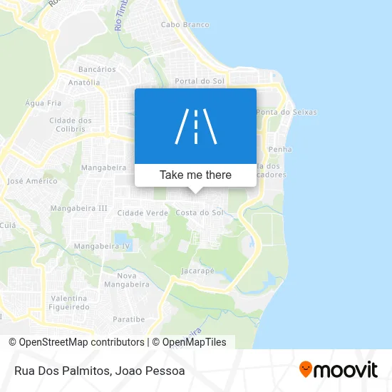 Rua Dos Palmitos map