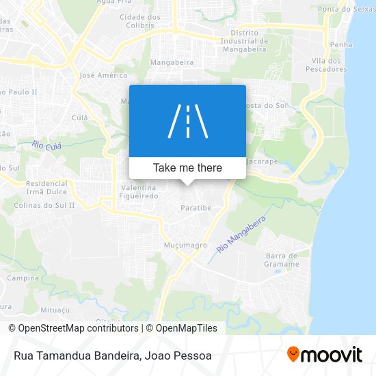 Rua Tamandua Bandeira map