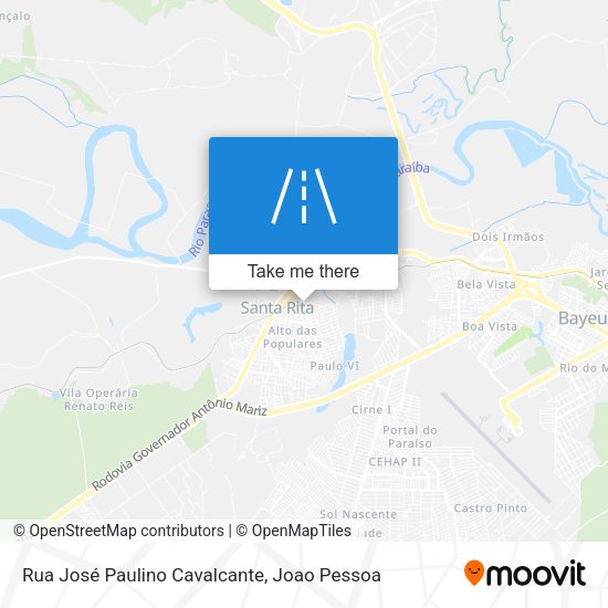 Rua José Paulino Cavalcante map