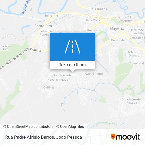 Rua Padre Afrisio Barros map