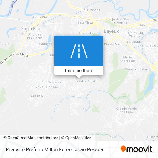 Rua Vice Prefeiro Milton Ferraz map