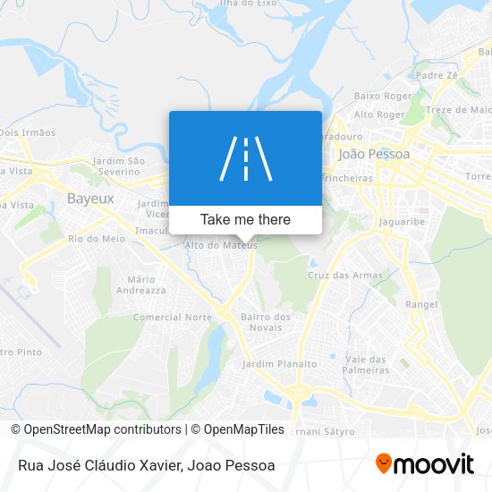 Rua José Cláudio Xavier map