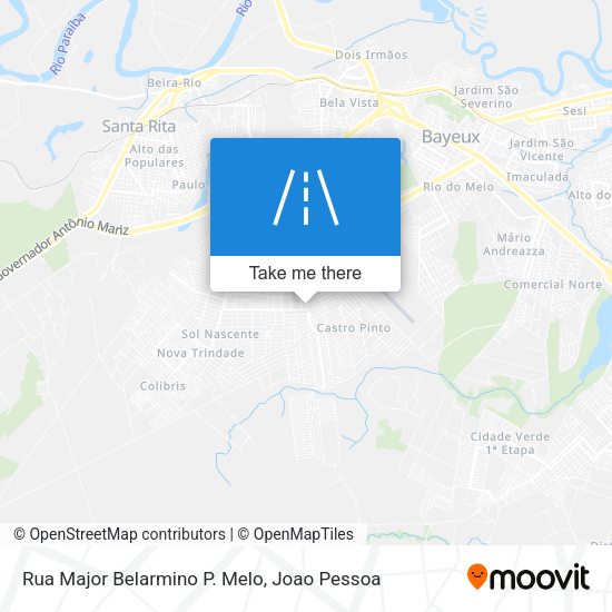 Rua Major Belarmino P. Melo map
