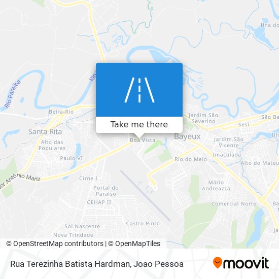 Rua Terezinha Batista Hardman map