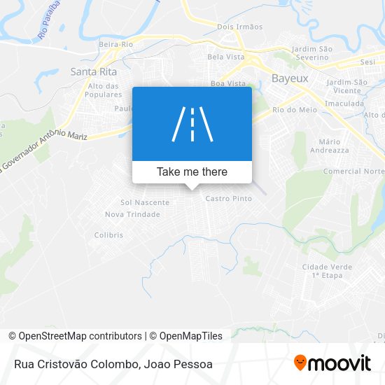 Rua Cristovão Colombo map