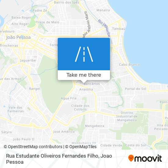 Mapa Rua Estudante Oliveiros Fernandes Filho