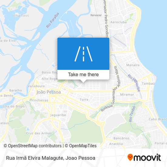 Rua Irmã Elvira Malagute map