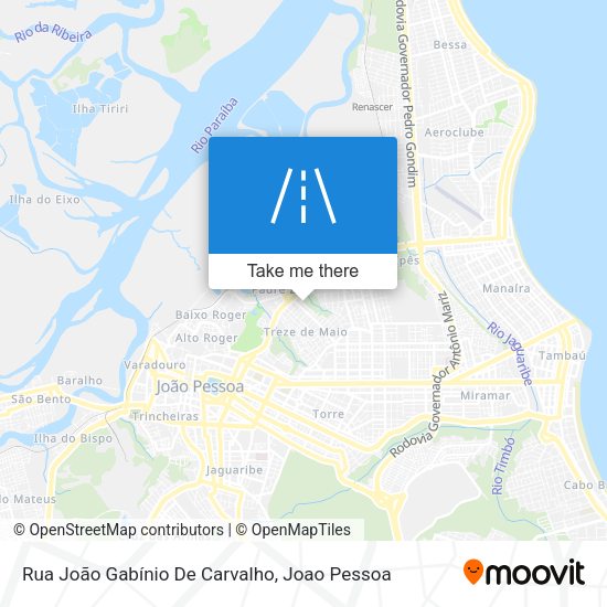 Rua João Gabínio De Carvalho map