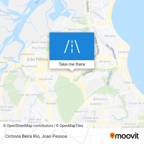 Ciclovia Beira Rio map