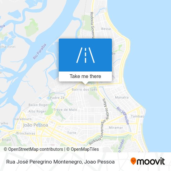 Rua José Peregrino Montenegro map