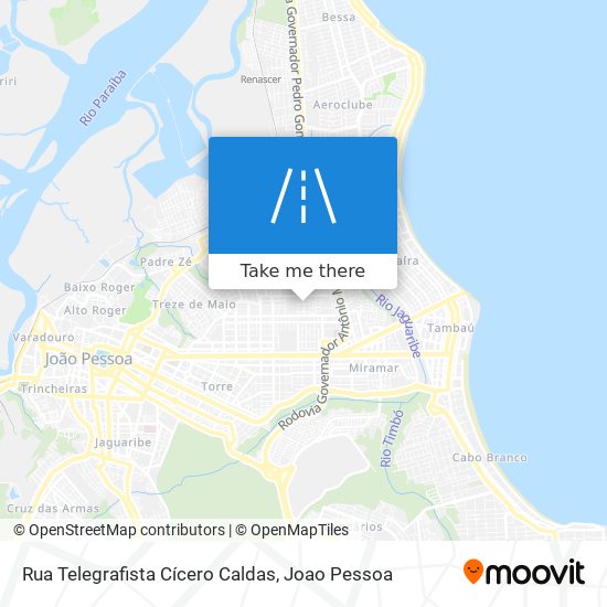 Rua Telegrafista Cícero Caldas map