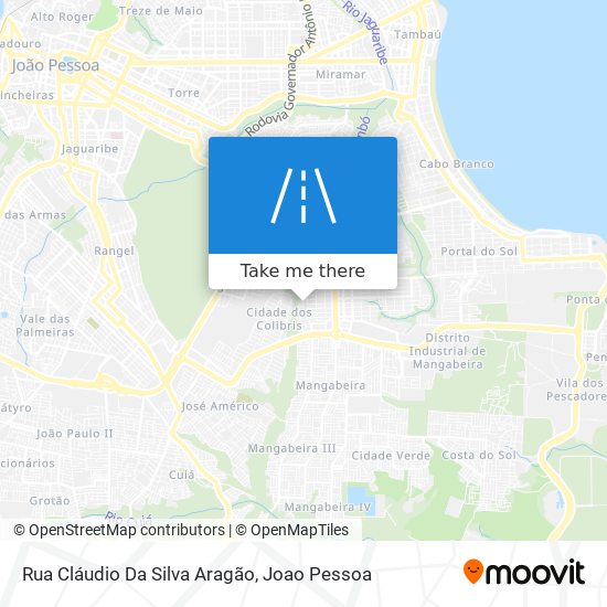 Mapa Rua Cláudio Da Silva Aragão