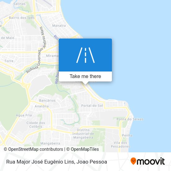 Rua Major José Eugênio Lins map