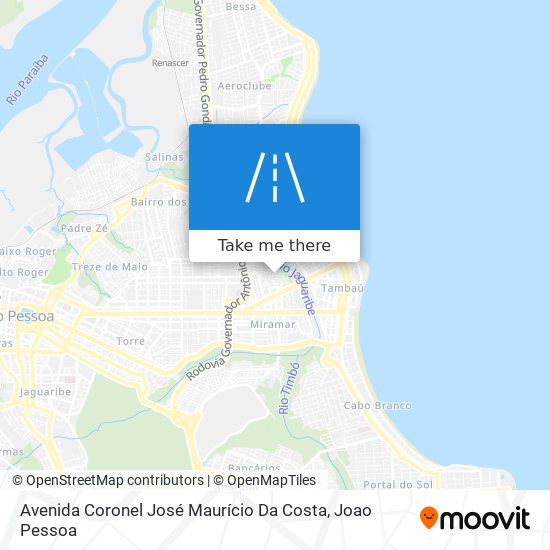 Mapa Avenida Coronel José Maurício Da Costa