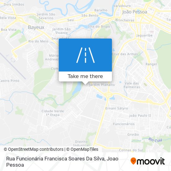 Mapa Rua Funcionária Francisca Soares Da Silva