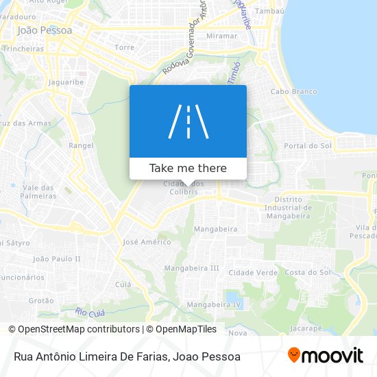 Mapa Rua Antônio Limeira De Farias