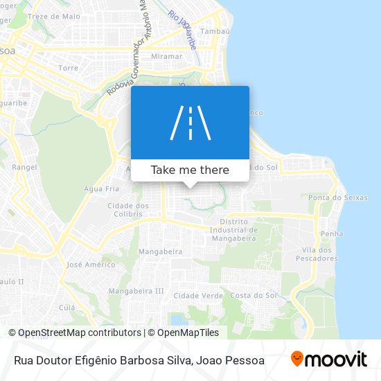 Mapa Rua Doutor Efigênio Barbosa Silva