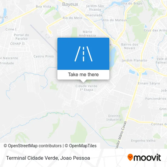 Terminal Cidade Verde map