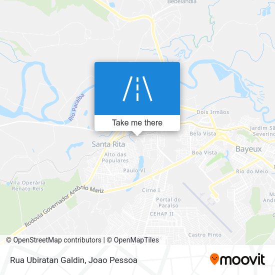 Rua Ubiratan Galdin map