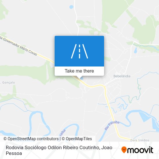 Rodovia Sociólogo Odilon Ribeiro Coutinho map