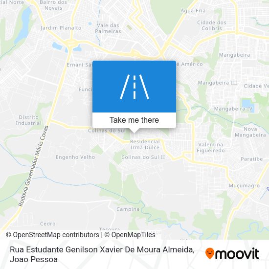 Rua Estudante Genilson Xavier De Moura Almeida map