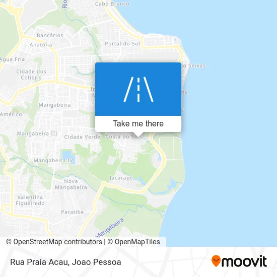 Rua Praia Acau map