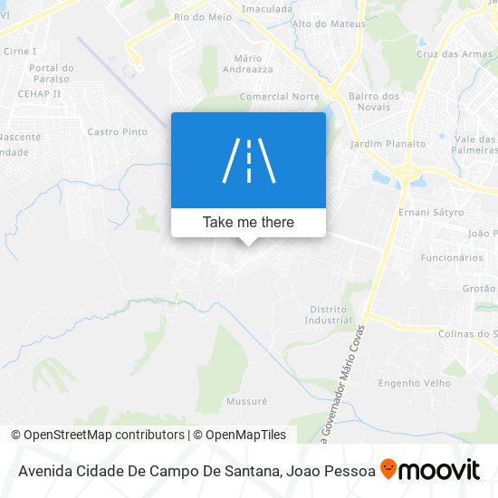 Mapa Avenida Cidade De Campo De Santana