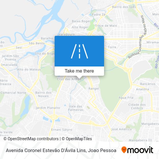 Avenida Coronel Estevão D'Ávila Lins map