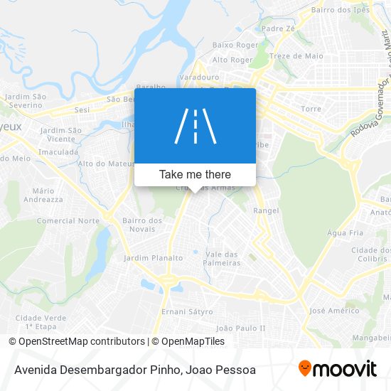 Mapa Avenida Desembargador Pinho