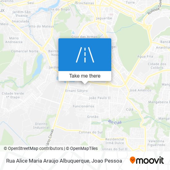 Mapa Rua Alice Maria Araújo Albuquerque