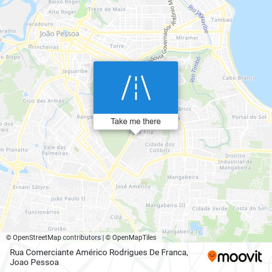 Mapa Rua Comerciante Américo Rodrigues De Franca