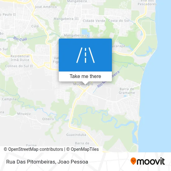 Rua Das Pitombeiras map