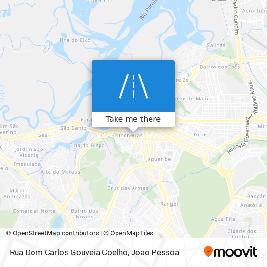 Mapa Rua Dom Carlos Gouveia Coelho