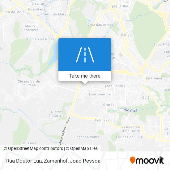 Mapa Rua Doutor Luiz Zamenhof