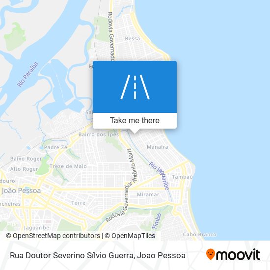 Mapa Rua Doutor Severino Sílvio Guerra