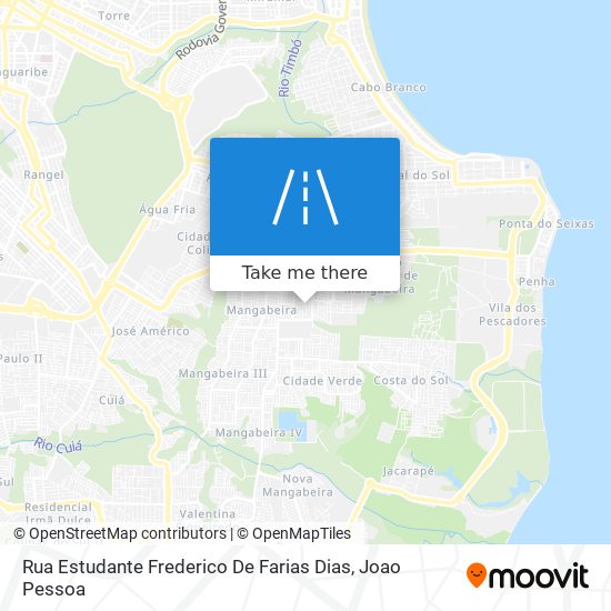 Rua Estudante Frederico De Farias Dias map