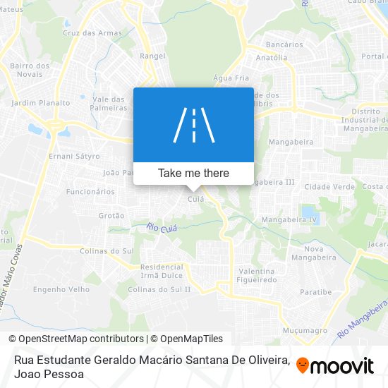 Mapa Rua Estudante Geraldo Macário Santana De Oliveira