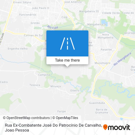 Rua Ex-Combatente José Do Patrocínio De Carvalho map